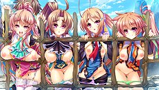 Incredible big tits, group, blowjob, outdoor hentai set