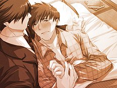 Horny yaoi guys bang hard young virgin cutie