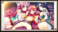 Incredible big tits, group, blowjob, outdoor hentai set