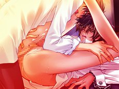 Horny yaoi guys bang hard young virgin cutie