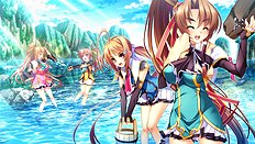 Incredible big tits, group, blowjob, outdoor hentai set