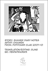 Summer Diary Notes