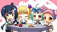 Incredible big tits, group, blowjob, outdoor hentai set