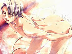 Blonde guys use bondage and toys in sex games