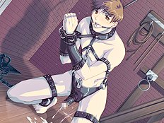 Horny yaoi guys bang hard young virgin cutie