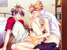 Young yaoi lovers try out reaming and bdsm