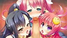 Incredible big tits, group, blowjob, outdoor hentai set