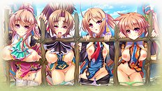 Incredible big tits, group, blowjob, outdoor hentai set