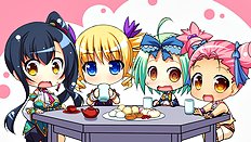 Incredible big tits, group, blowjob, outdoor hentai set