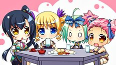 Incredible big tits, group, blowjob, outdoor hentai set