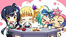 Incredible big tits, group, blowjob, outdoor hentai set